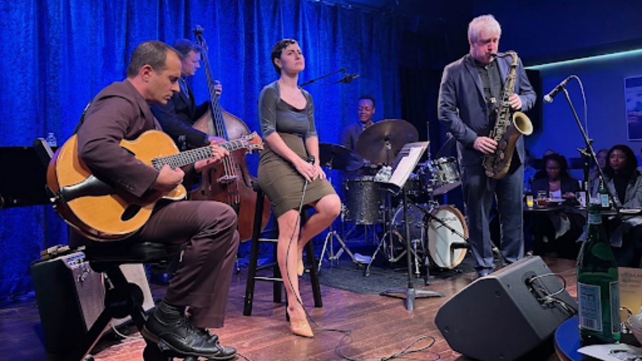 Outside of Blue Note Jazz Club, Samara Joy Perforamce